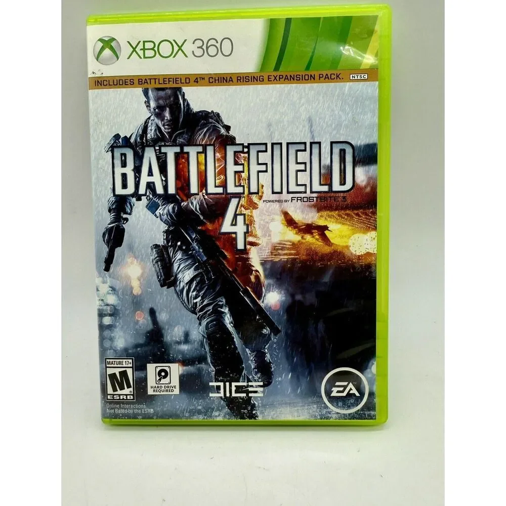 Battlefield 4 Microsoft 2013 Xbox 360‎ Two Disk Set Game Case Tested